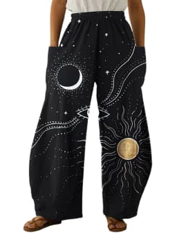 Galaxy Sky Full Length Wide Leg Pants 3D All Over Print Thin Hipster Fashion Summer Streetwear Sweatpants Women Clothing
