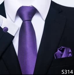 Brand Classic 8 cm Grey Plaid Tie Pocket Squares Cufflinks Set Wedding Present Necktie Clothing Accessories Fit Business