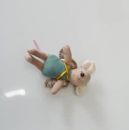 Danish Fabric Mouse Doll Cute Angel Wing Mouse Doll Zodiac Gift Rag Doll Knick-Knack