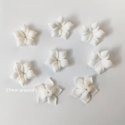 50pcs Handmade Ceramic Flower Material White Color Porcelain Floral Hair Accessories For DIY Jewelry Make Parts