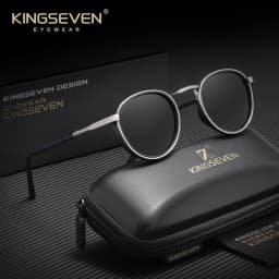 KINGSEVEN Vintage Sunglasses Driving Outdoor Round Frame Men Women Protective Glasses Trendy Classical Polarized UV400 Eyewear