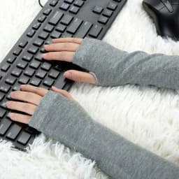 Women's Fingerless Gloves, Elastic Knitted Winter Arm Warmers Thumb Hole Gloves