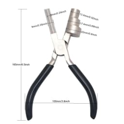 Wire Bending Pliers Multi-Size 13 17&22mm Barrels Stainless Steel Jaws,Grip Handle ,Wrapping Tool For Jewelry Making