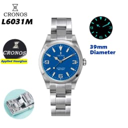 Cronos EX Diver Mechanical Men Watch 39mm Automatic PT5000 Sapphire Glass Bushed Bracelet Glide Clasp 10ATM  L6031