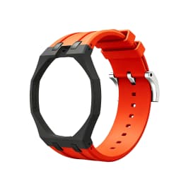 2in1 Bioceramic Case&Silicone Strap For Swatch x AP Royal pop Pocket watch bands Modification kit integrated Silicone Wirstband