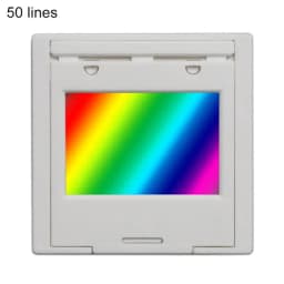 Ultra Precision Transmission Diffraction Grating with Frame 50/100/300/600 Line 50x50mm Fitting for Spectrograph 4 Sizes