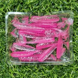 MUKUN 20PCS Micro Soft Fishing Lures 0.35g/35mm T-tail Worm Lure Small Artificial Bait Jig Wobblers Bass Pike Fishing Tackle
