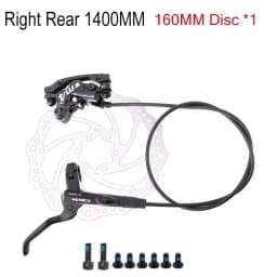 MEROCA M4 4 Piston Brakes Dual-Piston Braking Hydraulic Brakes MTB 22.2MM Diameter Tube Length 800/1400MM Bike Accessories