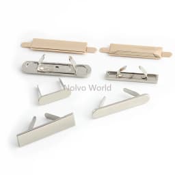 50/100PCS Rectangle Customized Metal Plate With Logo Tags For Sewing Bag Clothes Puppet Doll Handbag Purse Personal Brand Label