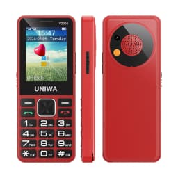 UNIWA V2000 4G Keypad Feature Phone 2.4“ Big Button Loud Volume Dual SlM Removable 1700mAh Hightlight Torch 0.3MP EU USA Versio