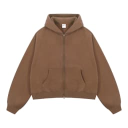 ZODF Trendy 2025 Winter Man Solid Fleece Boxy Hoodies Unisex 350gsm Double Head Zipper Hooded Sweatshirts Coat HY1122