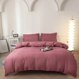 1pc Solid Color Duvet Cover 100% Washed Cotton Quilt Cover Japanese Minimalist Style Bedding Single Double King Queen Size Bed