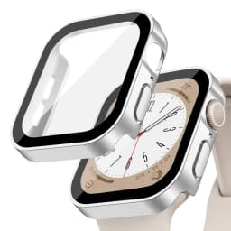 Glass+Case For Apple Watch 7 8 45mm 41mm 49mm 44mm 40mm Straight Edge Screen Protector Cover Case iWatch 4 5 SE 6 7 8 Ultra 49mm
