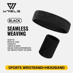 WRELS Sweatbands Wristbands Absorbent Breathable Quick Dry Elastic Soft Tennis Basketball Gym Fitness Training Sports Wrist Band