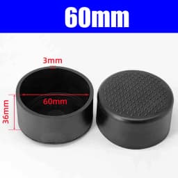 Round Black PVC Soft Rubber Pipe Sleeve Tube Cap Table Chair Foot Pad Protective Cover 6 8 10 12 14 16 19 20 22 25-120mm