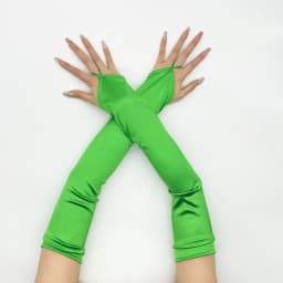 Women Satin Hook Finger Long Fingerless Gloves Bride's Wedding Dress Performance Party Retro Style Opera Etiquette Accessories