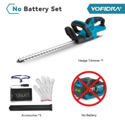 YOFIDRA 2000W Electric Hedge Trimmer Lawn Mower Cordless Household Garden Shrub Weeding Pruning Tools For Makita Battery Pin