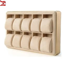 10 Grids Watch Storage Box Metal Round Edge Jewelry Organizer Tray Men's and Women's Wrist Watch Display Prop