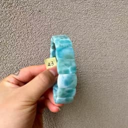 2026 AAA Grade Natural Larimar/Copper Pectolite Bead 10x14mm Bracelet Dominicana Genuine Larimar Gemstone Bangle Woman Wholesale