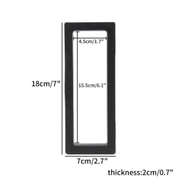 Black 3D Free Stand Suspension Floating Case Frame Membrane Display For Jewelry Storage Ring Earrings Necklace Accessories Box