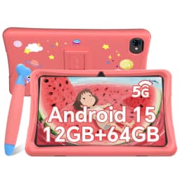 KINGRID K10 Kids Tablet 10'' Android 15 4GB RAM+8GB Expandable 64GB ROM 5G WiFi Widevine L1 5000mAh Kids Tablet PC Tablet Android Parental Control