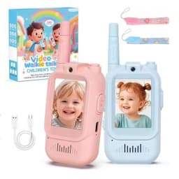 Kids Walkie Talkies with Video 2 Pack Rechargeable Kids Video Walkie Talkies Christmas Birthday Gifts for Boys and Girls
