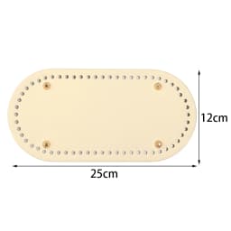 Handmade Oval Bottom for Knitted Bag PU Leather Pad Handcraft Bag Base With Holes DIY Crochet Bag Bottom Accessories