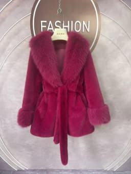 Luxury High Quality New Large Fur Collar Fur Coat Belt Slim Jacket Women Winter Warm Eco-Friendly Mink Fox Fur Coat Premium Tops
