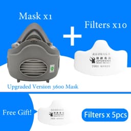 Dust Mask Reusable Dust Proof Respirator Rubber Work Safety Mask Cotton Filters For Builder Carpenter Daily Haze Protection