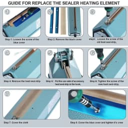 1set 200/300/400mm Sealing Machine Heating Strip Useful Impulse Sealer Heat Wire Element Strip Sealing Machine