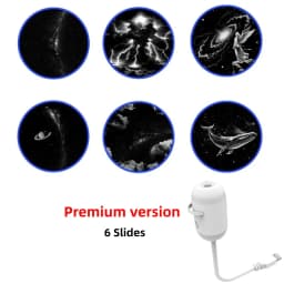 24 in 1 USB HD Galaxy Star Projection Lamp Night Sky LED Atmosphere Light Bullet Head Cool White Dimmable 3 Modes Plug Play