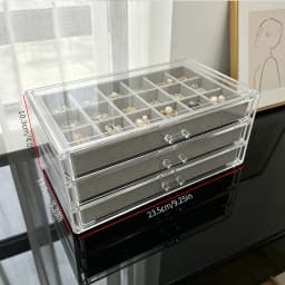 3-Layer Pet Velvet Jewelry Box - Large Capacity Jewelry Storage Velvet Jewelry Box, Suitable for Storing Jewelry Such as Earring