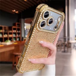 Colorful Glitter Full Screen Diamond Phone Case for iPhone 18 Pro Max 17 16 15 14 13 Lens Protection Plated Shockproof Cover