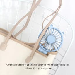 Handheld Fan Portable USB Rechargeable Fans Desk with Base Small Makeup Eyelash Cooler Women Girls Outdoor Office White