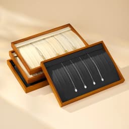Wooden 3 in1 Multi-function Jewelry Display Box High quality Microfiber Ring Earring Bangle Organizer Case Luxury Storag Box