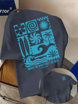 Tropical Beach Themed Graphic Tee for Men Breathable 100% Cotton Perfect for Summer Streetwear and Vacation Vibe