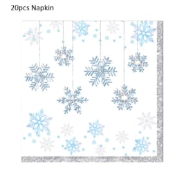 Snowflake Theme Birthday Party Paper Plates Cups Banner Frozen Snow Queen Cartoon Wedding Shower Decorations Supplies