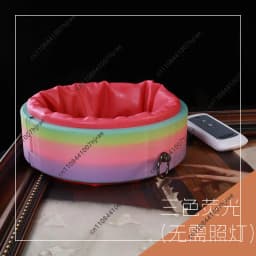 Remote Control Compression Latex Inflatable Electric Collar Type C Charging LED Fluorescent Color Changing