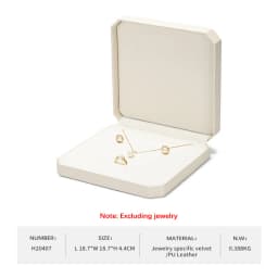 Oirlv Single and Double Ring Box PU Leather Wedding Jewelry Box Organizer Case Gift Jewelry Ring Box for Engagement Customizable