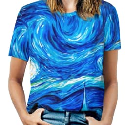 Vincent Van Gogh T-Shirts Irises Flower Print Street Fashion Oversized T Shirt Short Sleeves Trendy Tee Shirt Summer Clothes