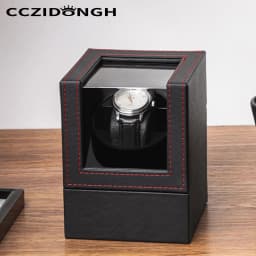 CCZIDONGH Automatic Watch Winder With Quiet Japanese Motor USB Cable Powered,Leather Exterior And Soft Flexible Pillow