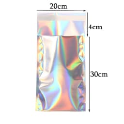 25pcs Holographic Rainbow Flat Foil Mailing Envelope Large Laser Self Adhesive Shipping Bags for Courier Storage Gift Package