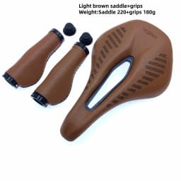 Retro Bicycle Saddle MTB Bike Saddle 155mm with Bike Bar Tape Road Bike Bicycle Brown Color / Steel Saddle Rails Bicycle Cycling