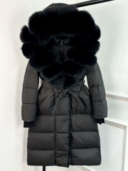 Lagabogy 2025 New Winter Warm White Duck Down Jacket Women Long Hooded Puffer Jacket Women Real Fox Fur Coat Female Warm Coat