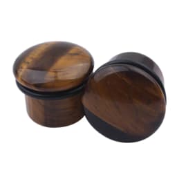 2pcs Organic Stone Ear Plugs Tunnels Single Flare Piercings Oreja Earrings Gauges Round Helix Lobe Labret Stretcher Body Jewelry