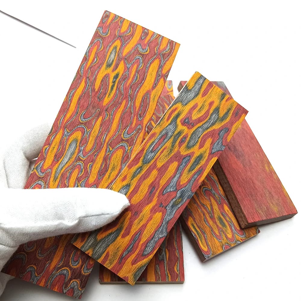 3D Color Knife Making Wood Material 120/155 Knife DIY Tools Making Knife Handle Material High Quality
