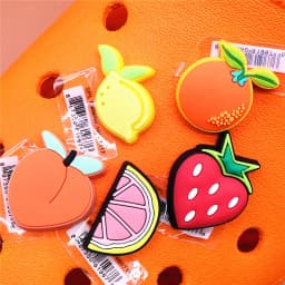 Original Various Fruit Designer Shoe Charms 5pcs/lot Clog Buckle Accessories Luxury Upper Jewelry Decorations Gift Preferred