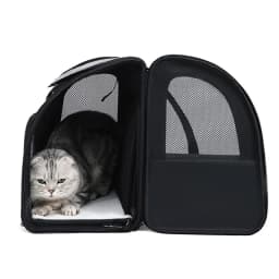 Cat Carrier Backpacks Expandable Cat Backpack with Shade Cover, Breathable Mesh Pet Carrier Backpack Bag for Travel Hiking Campi