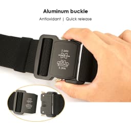 KOLBER 5cm Elastic Belt Men Aluminum Alloy Quick Release Buckle Tactical Outdoor Casual Belt 2 inch Hiking Stretch Girdle Male
