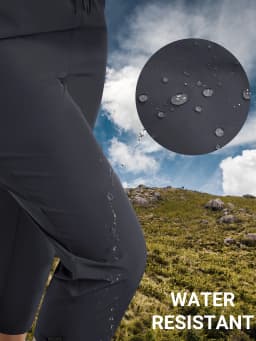 TACVASEN Womens Quick Dry Hiking 3/4 Cargo Capris Water Resistant Outdoor Pants Lightweight Athletic Capri Pants with Zip Pocket